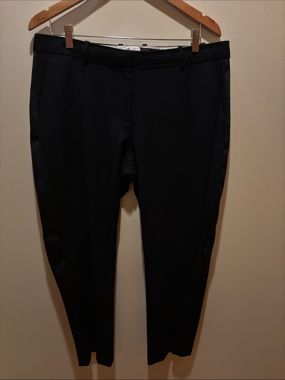 GAP Women's Black Tuxedo Stripe Dress Pants
